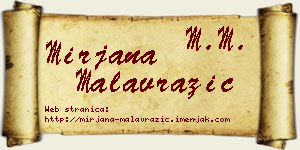 Mirjana Malavrazić vizit kartica